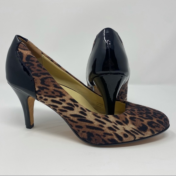Taryn Rose Teaneck Leopard Print Pump Brown Multi - Picture 4 of 13
